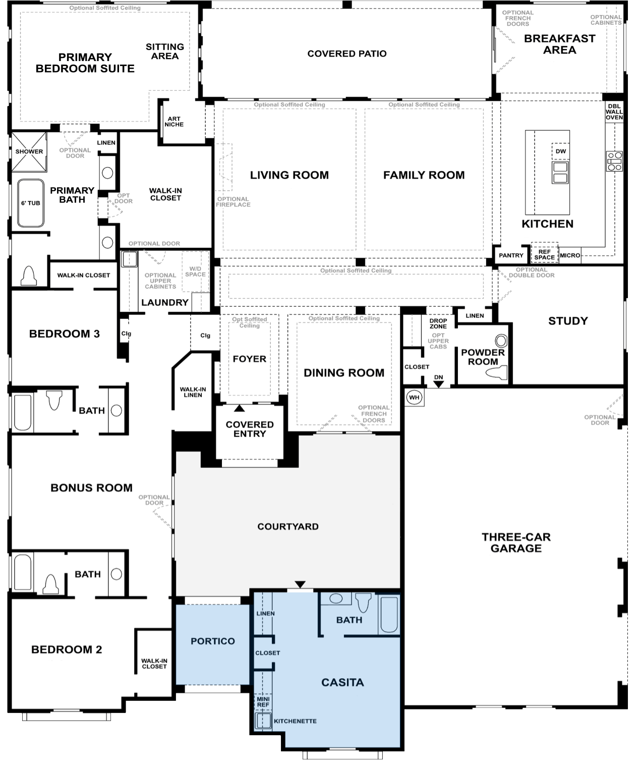 floorplan with multigenerational suite